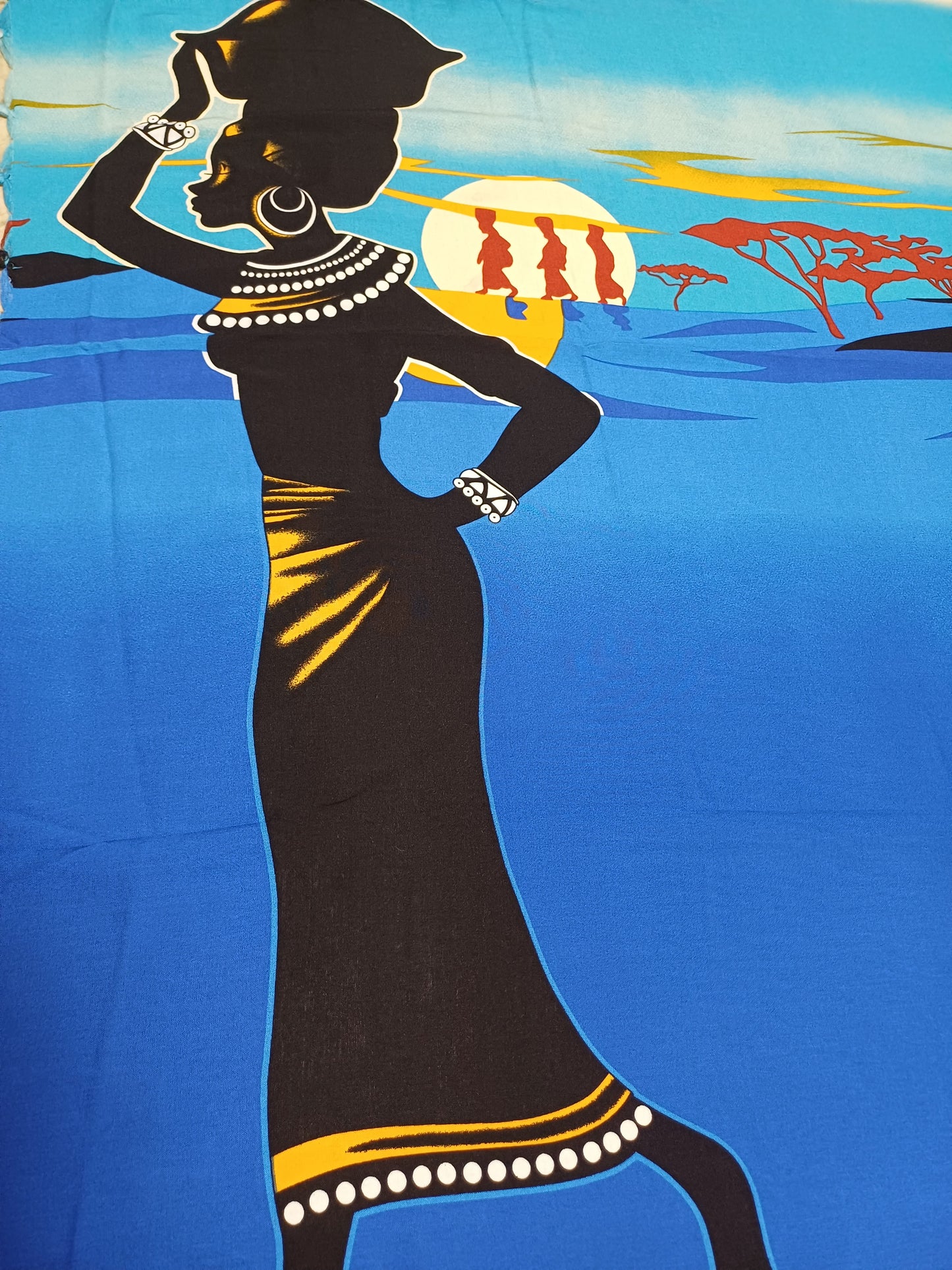 Africké pareo/sarong/přivezeno z Ugandy