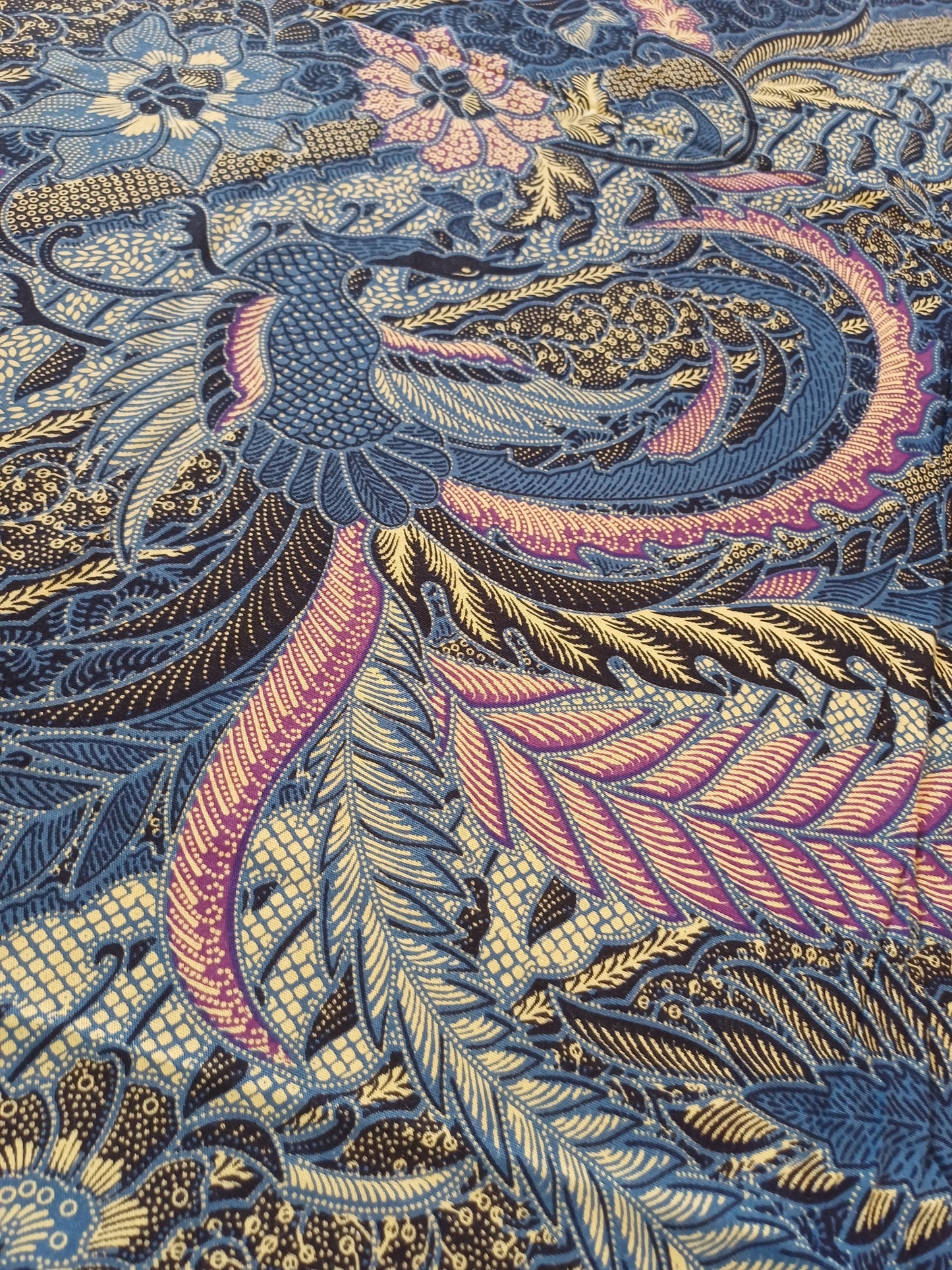 Pareo /sarong/ modré s kvéty