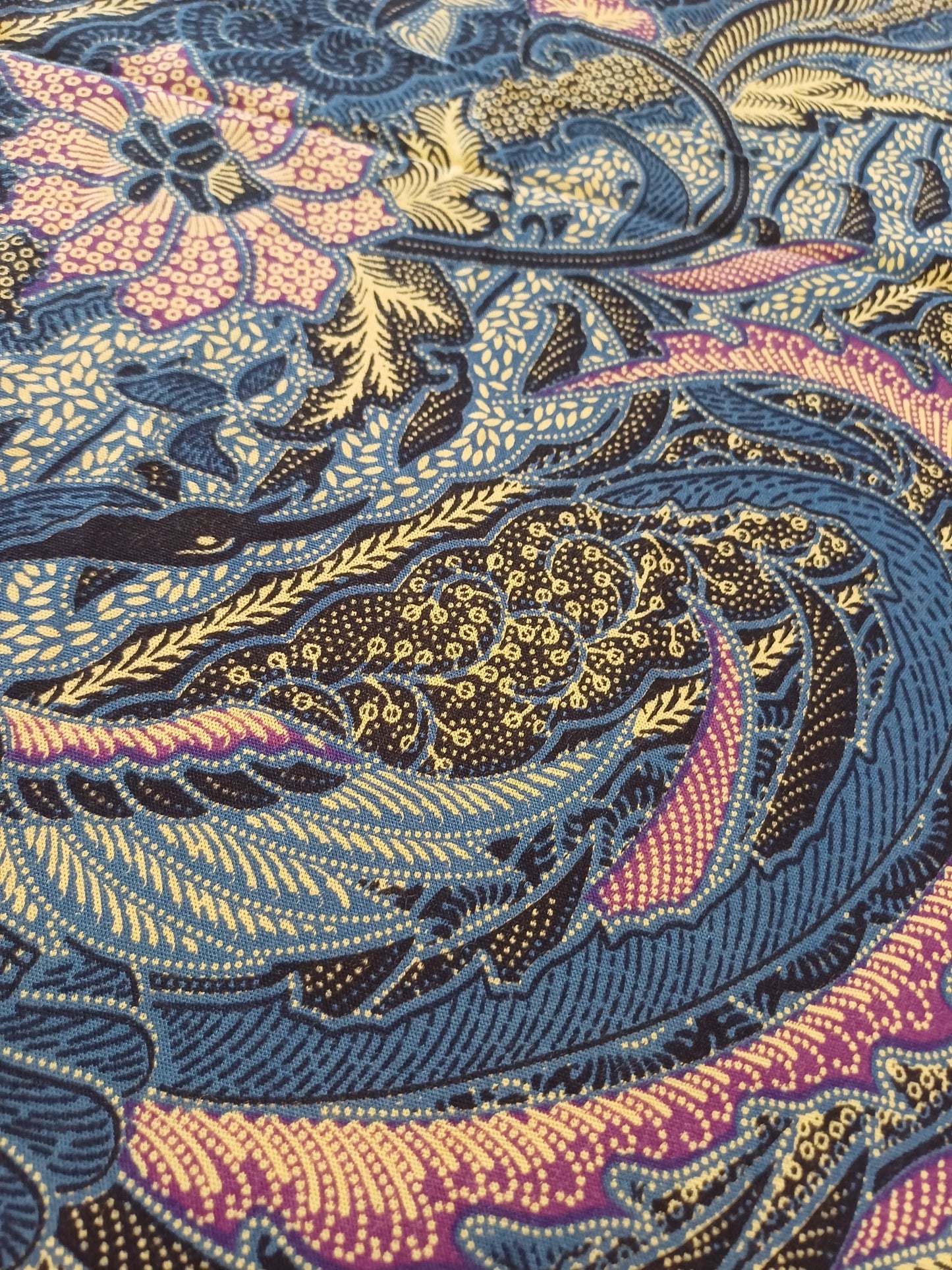 Pareo /sarong/ modré s kvéty