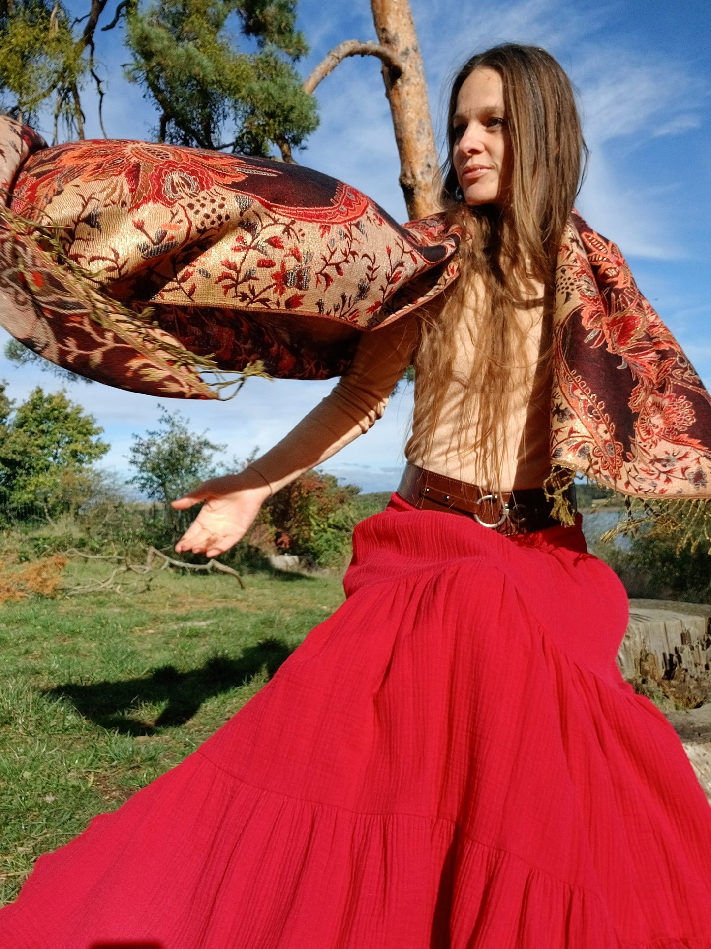 BOHO PAISLEY PLÉD VELKÝ HEBKÝ PAŠMÍNA