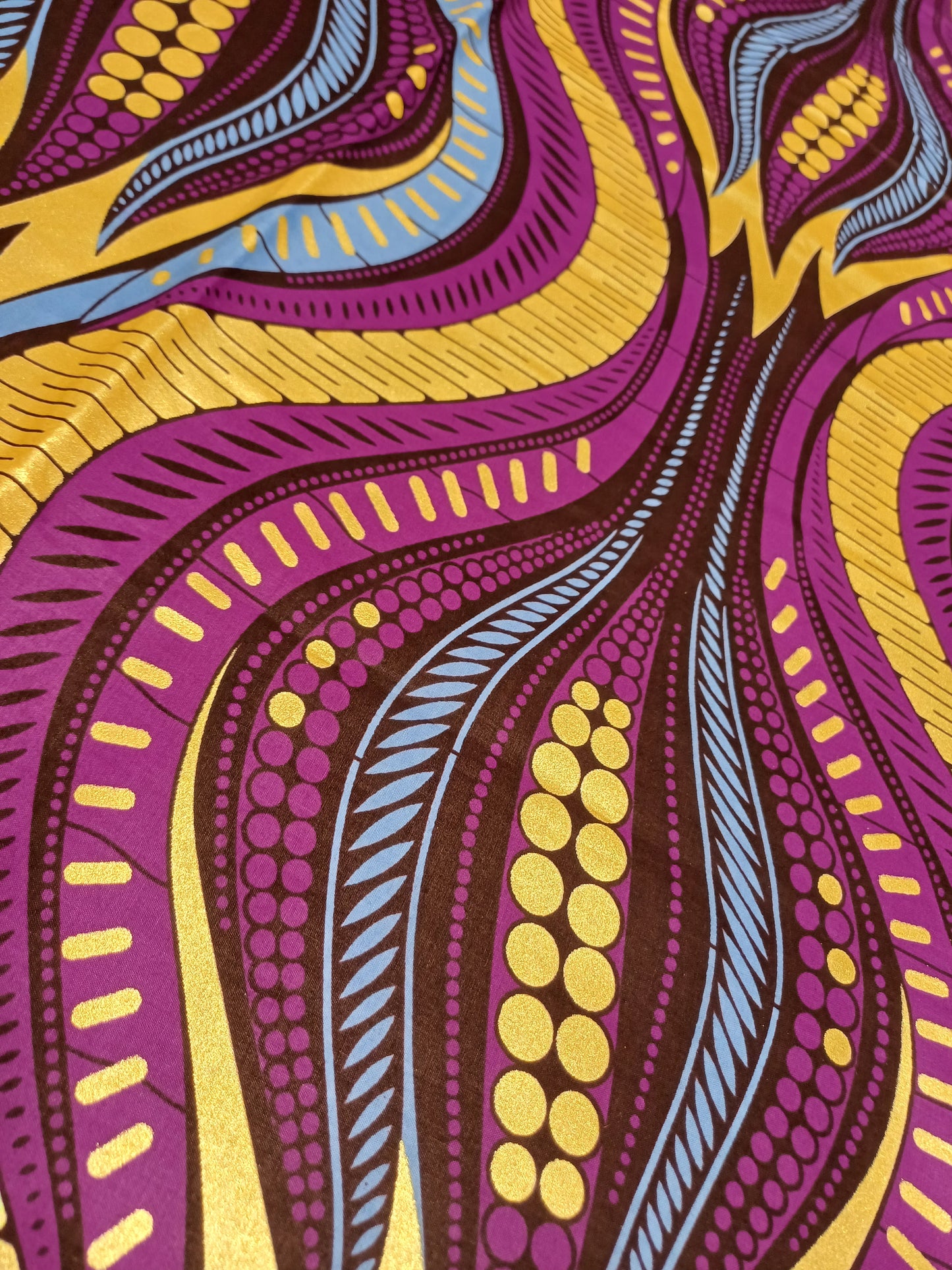 ZNAČKOVÁ EXLUSÍVNÍ AFRICKÁ LÁTKA GOLD PRINT