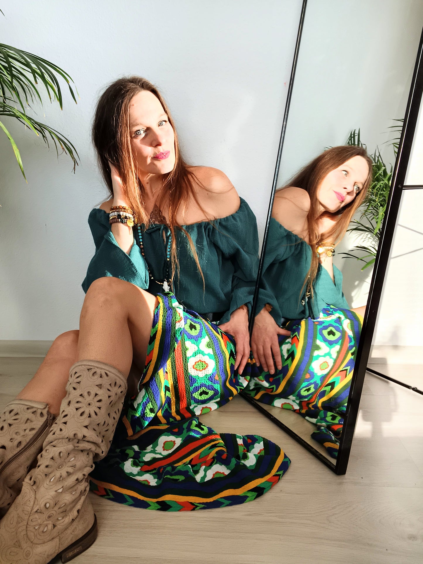 HALENKA Z MĚKČENÉHO LNU Z KOLEKCE PEACOCK