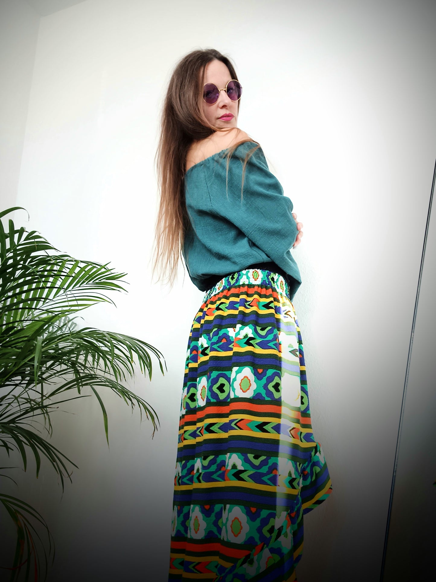 HALENKA Z MĚKČENÉHO LNU Z KOLEKCE PEACOCK