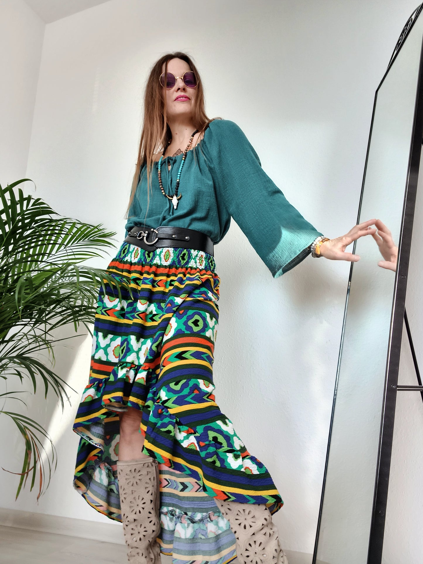 HALENKA Z MĚKČENÉHO LNU Z KOLEKCE PEACOCK