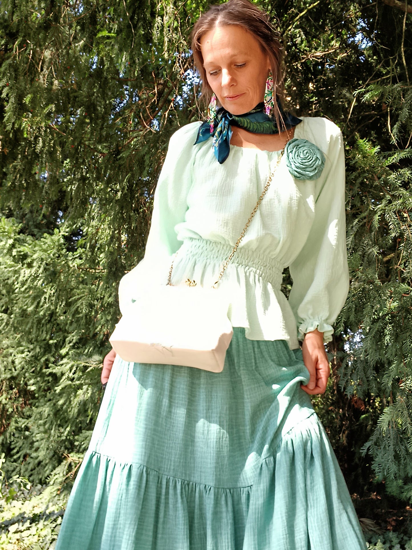 MAXI SUKNĚ VINTAGE MINT
