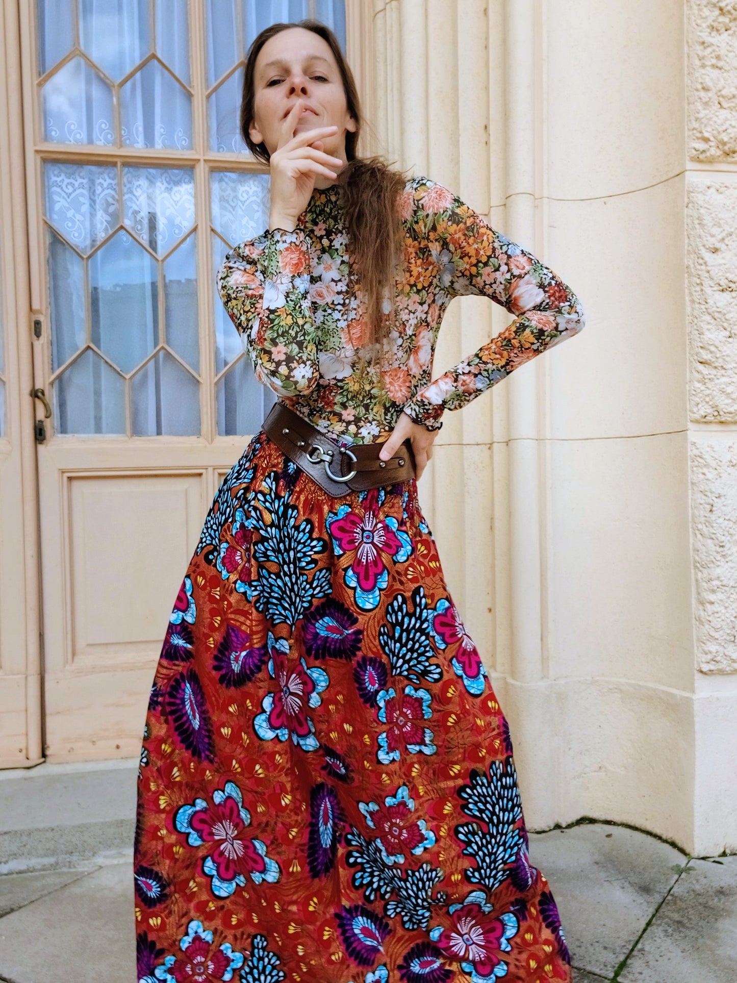 OPASEK V BOHO STYLU S NÁDHERNOU SPONOU DARK HNĚDÝ