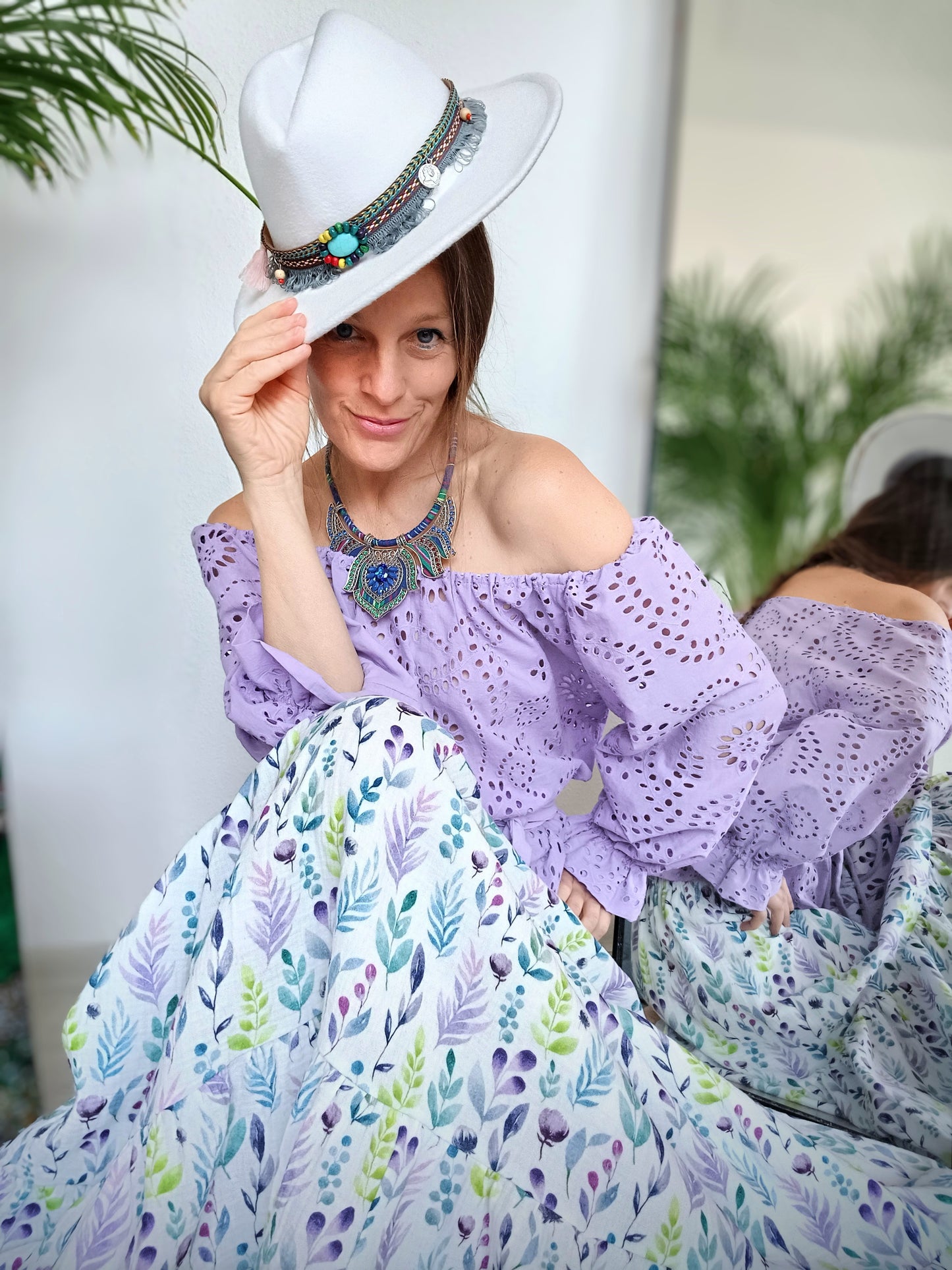 MADEIRA HALENKA LILA S OPASKEM