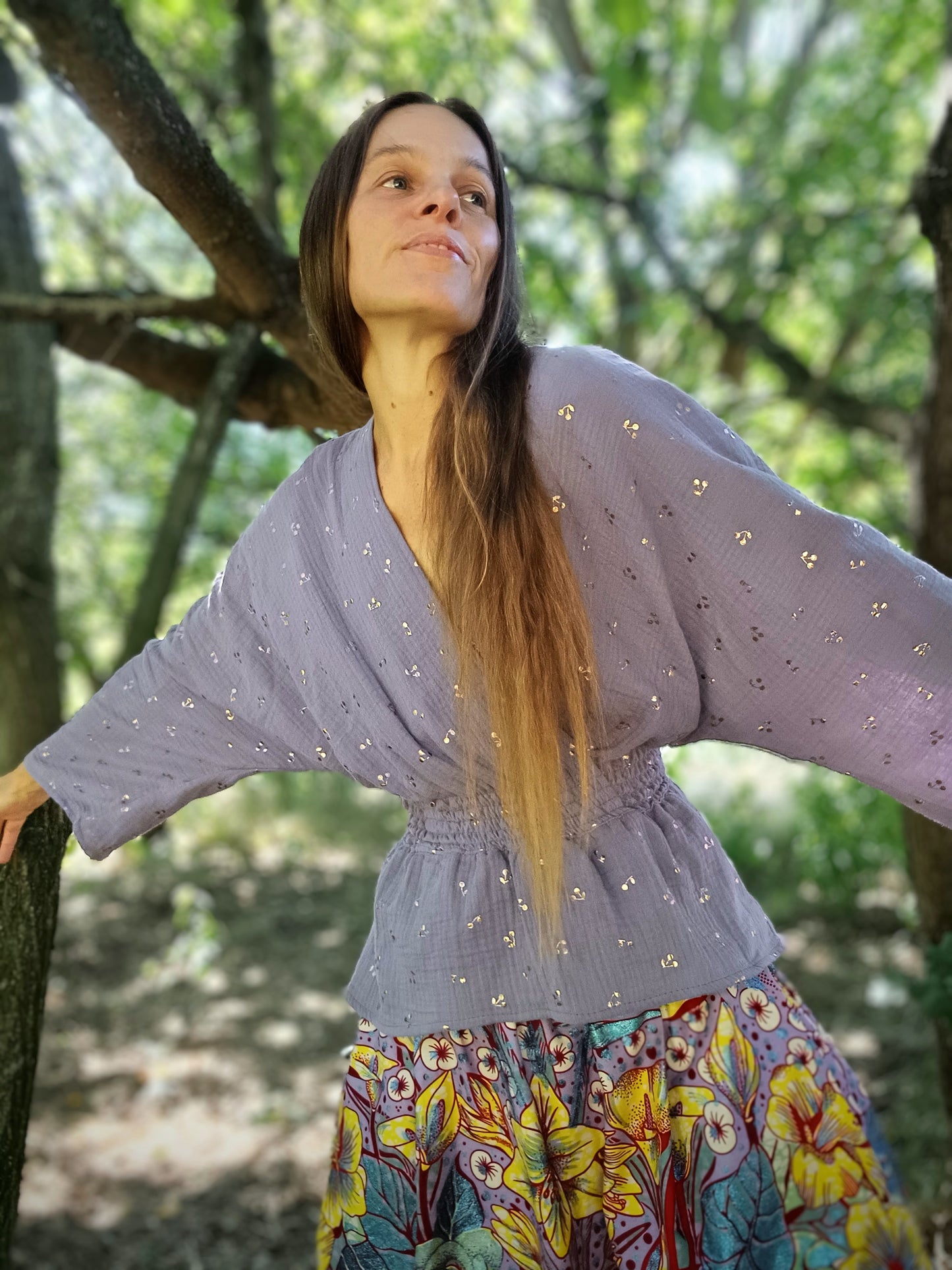 HALENKA MUŠELÍNOVÁ SE ZLATÝM TISKEM