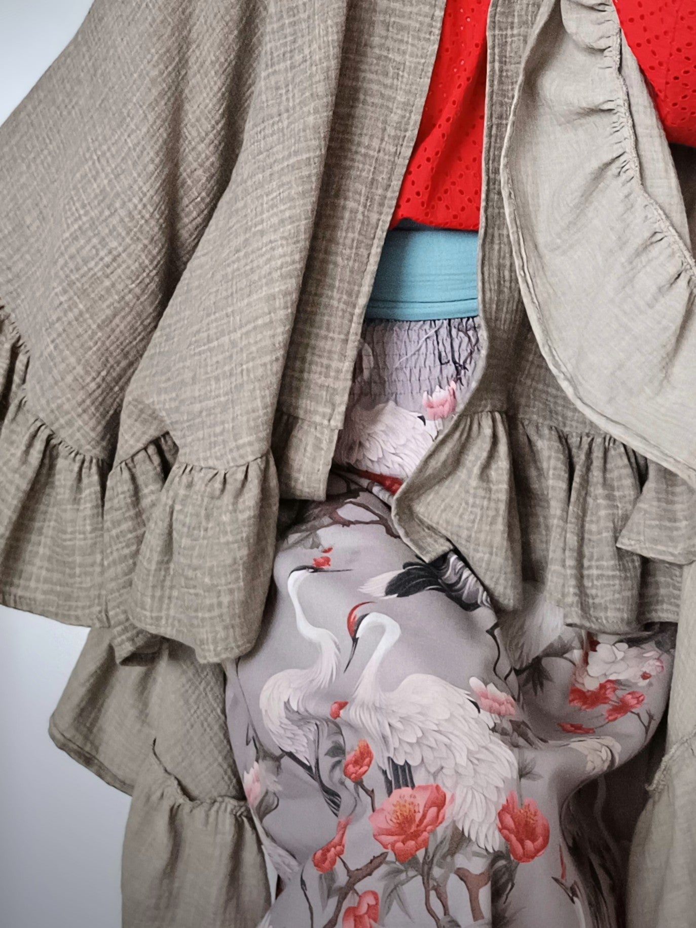 STYLOVÝ KABÁTEK VINTAGE MUŠELÍN