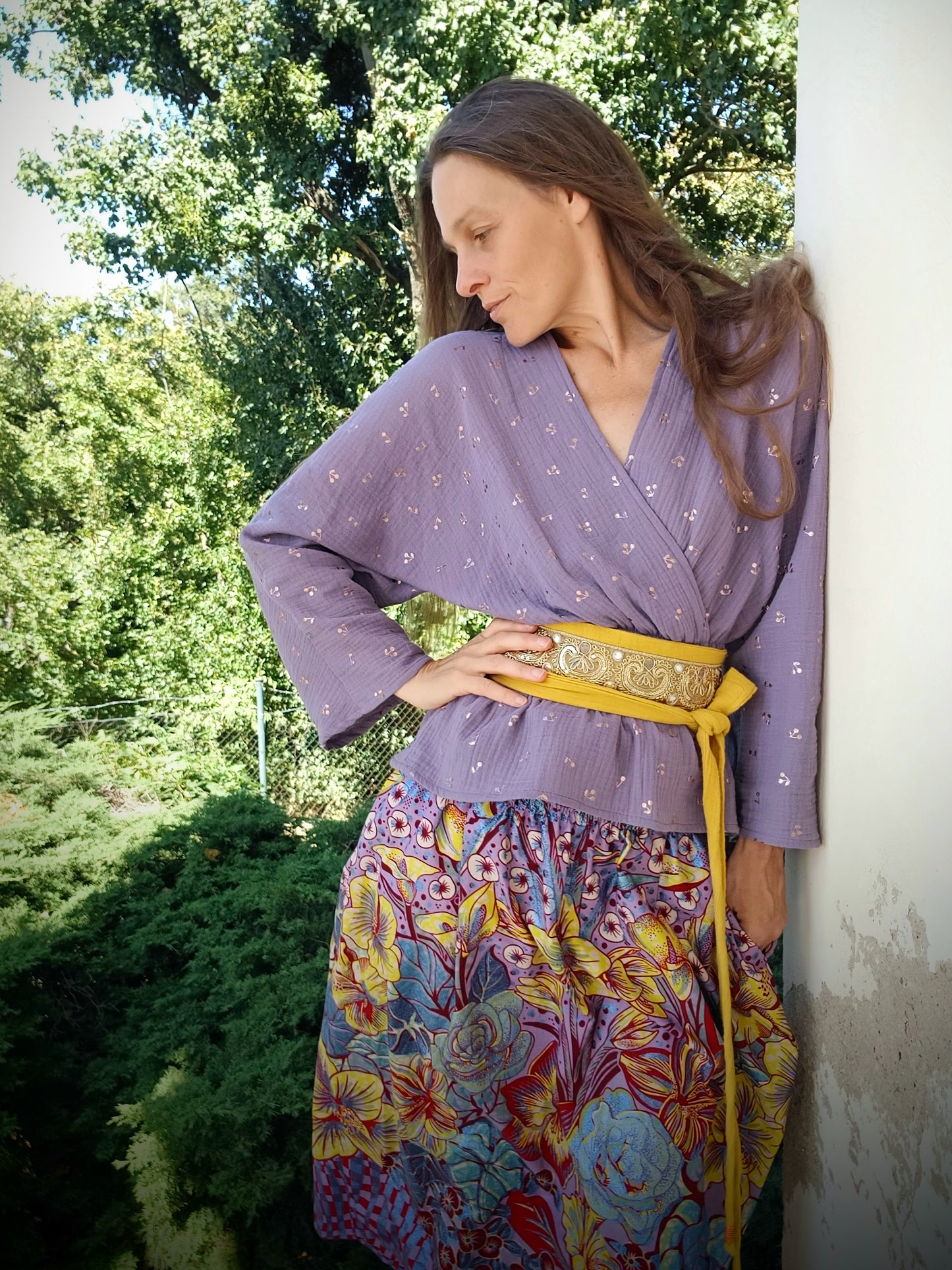 HALENKA MUŠELÍNOVÁ SE ZLATÝM TISKEM