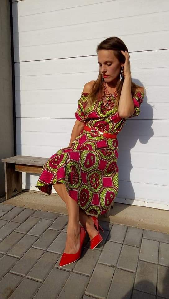 Africka halenka se sukni / šaty Yemaya / African top and skirt
