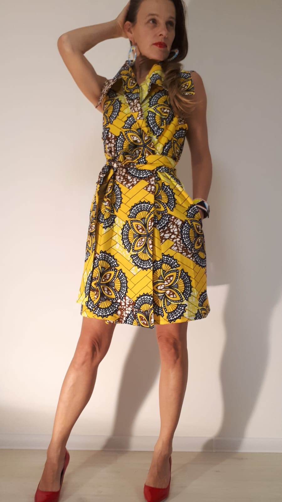 Africké šaty žluté / African dress yellow