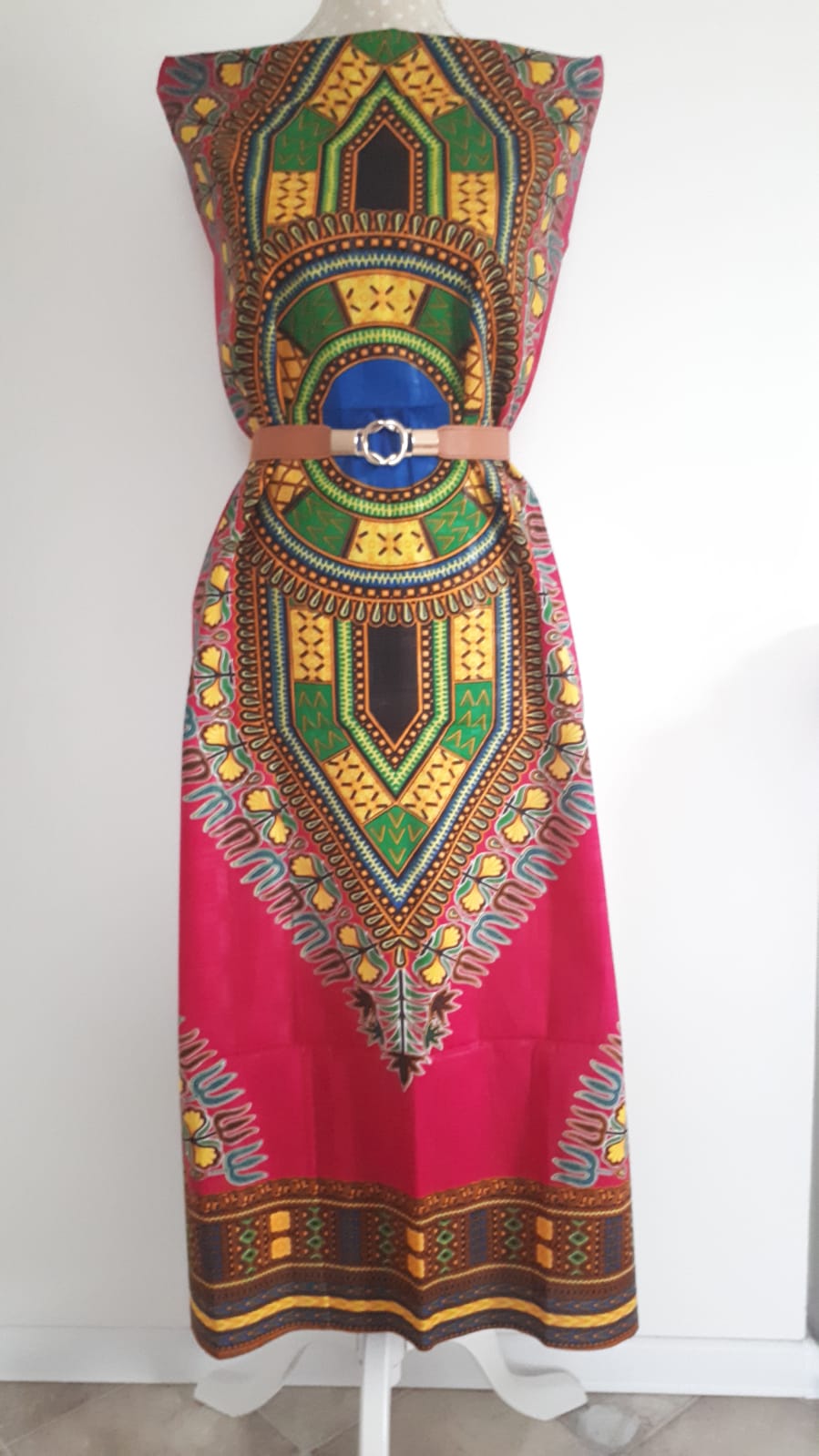 Makenzi větší vzor, růžová Dashiki