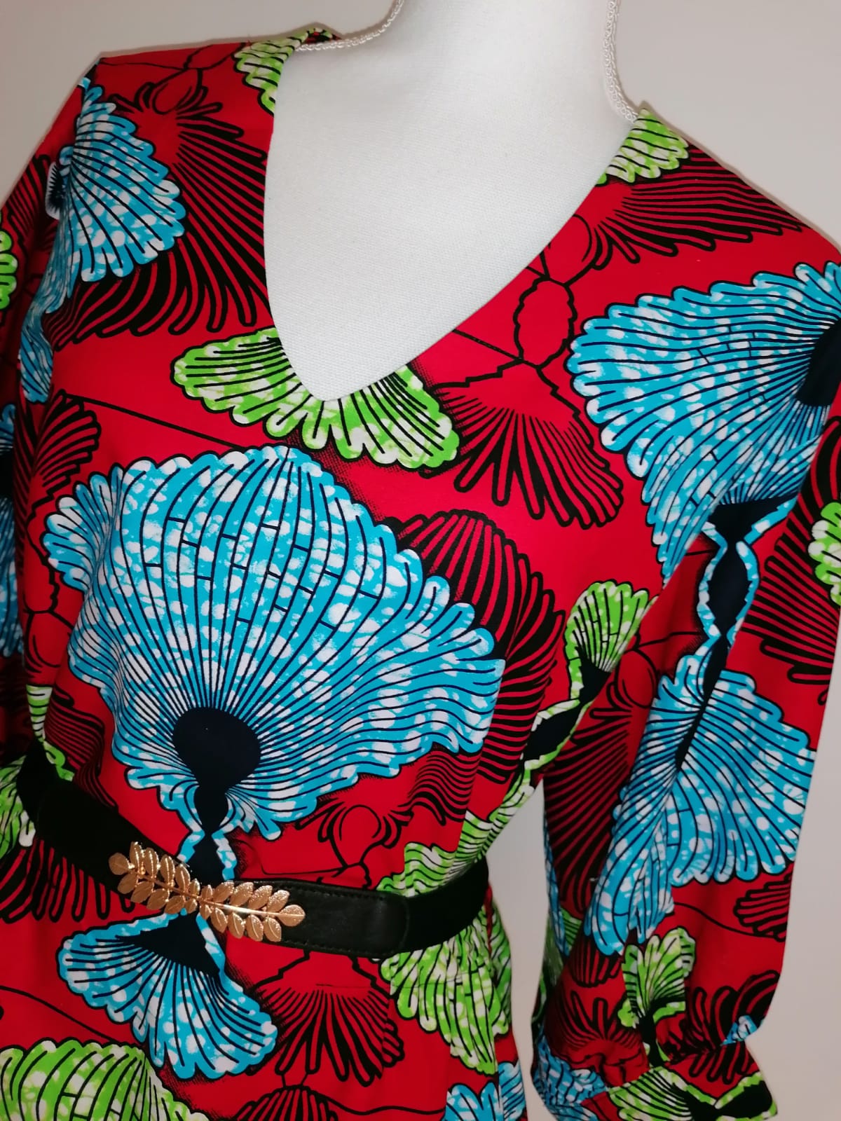 Africká halenka /blouse /červená