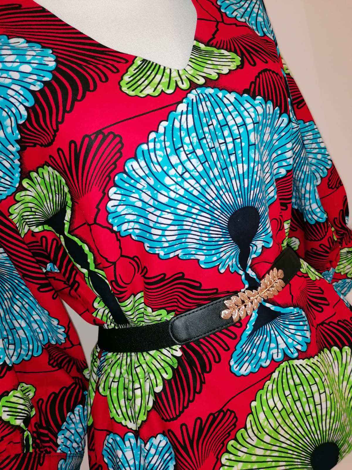 Africká halenka /blouse /červená