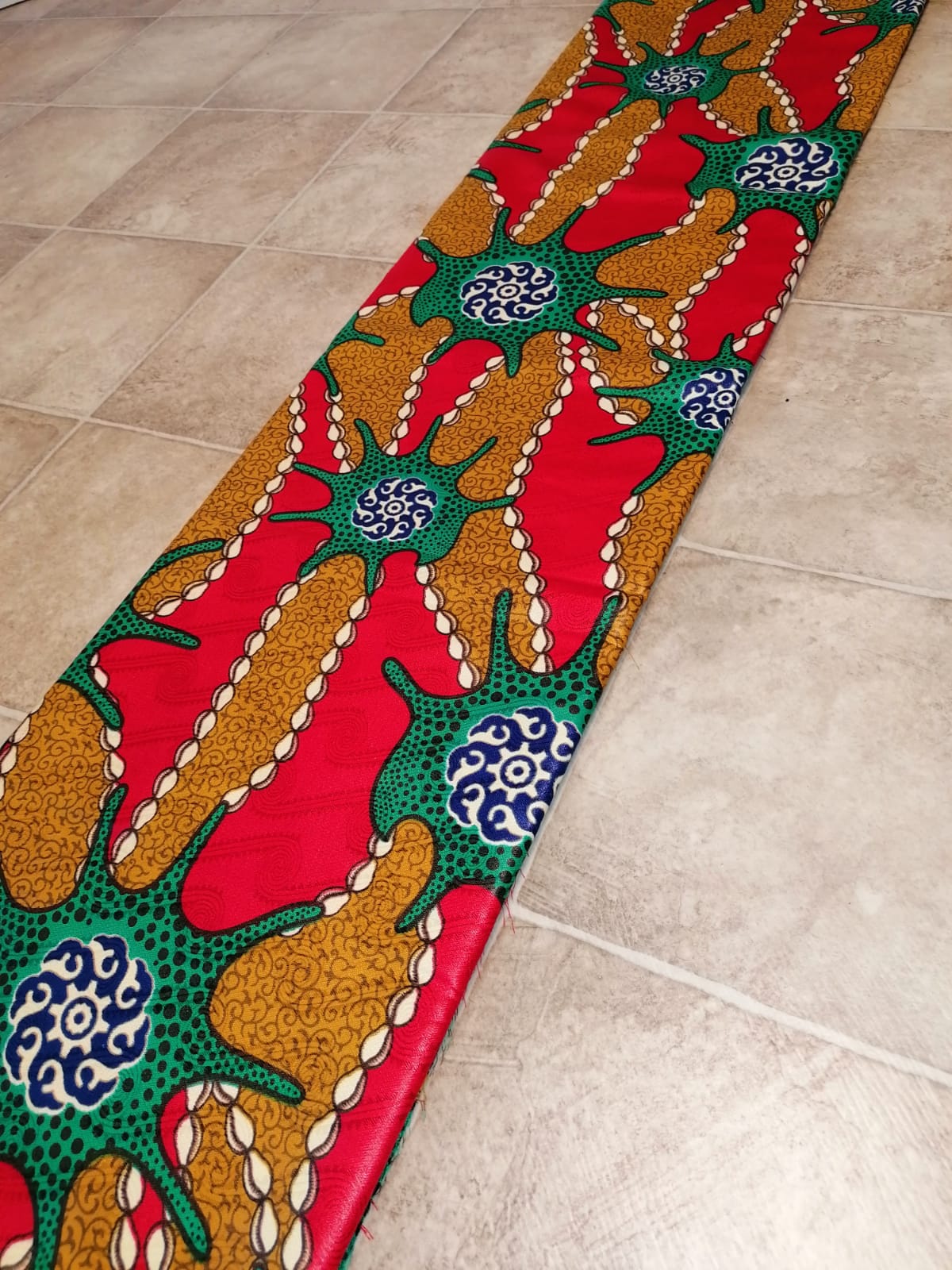 Africky brokat / African bazin tiny shells