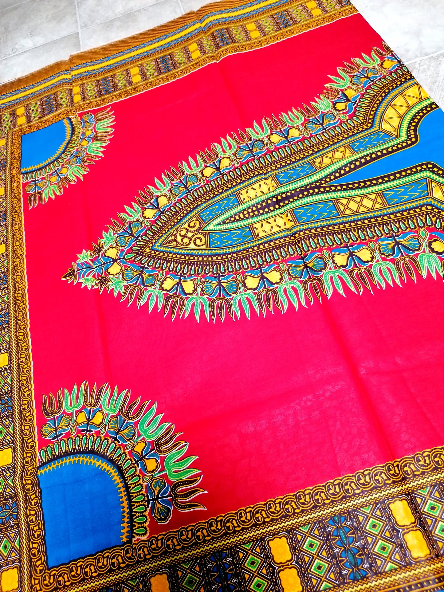 Africká halenka Dashiki / Ankara blouse pink dashiki