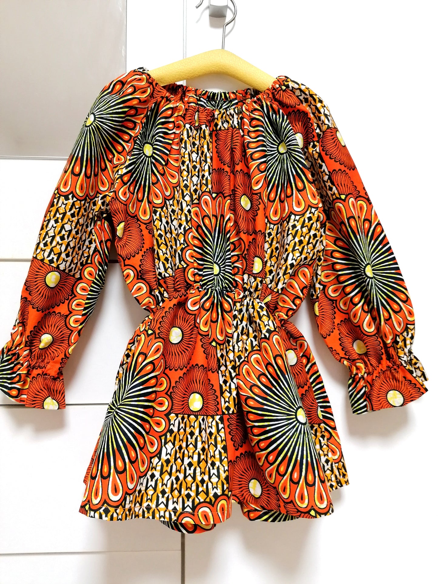 Africká tunika pro holčičky oranžová/African tunic for girls