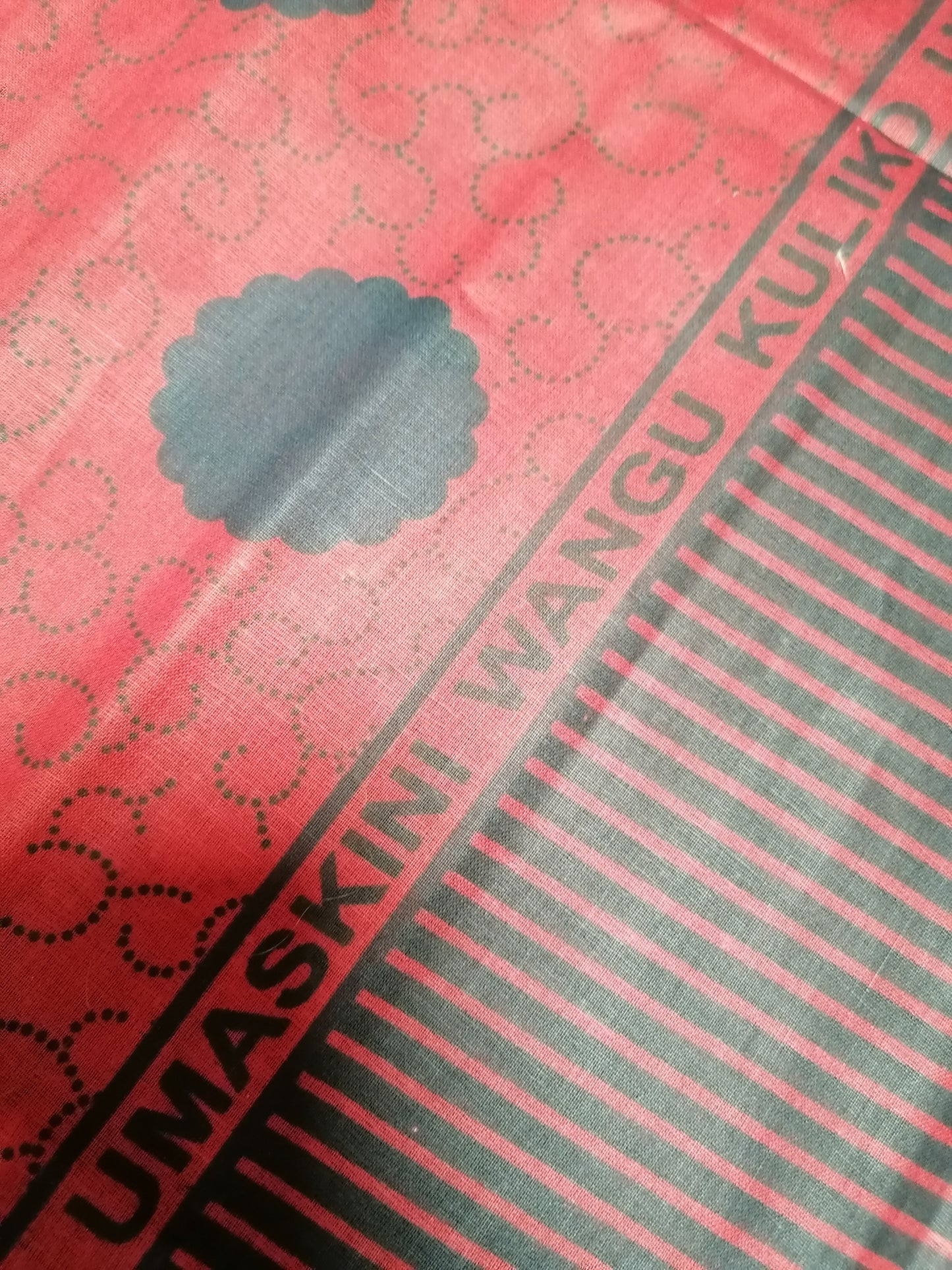 Africká látka měkčí,Kanga panel