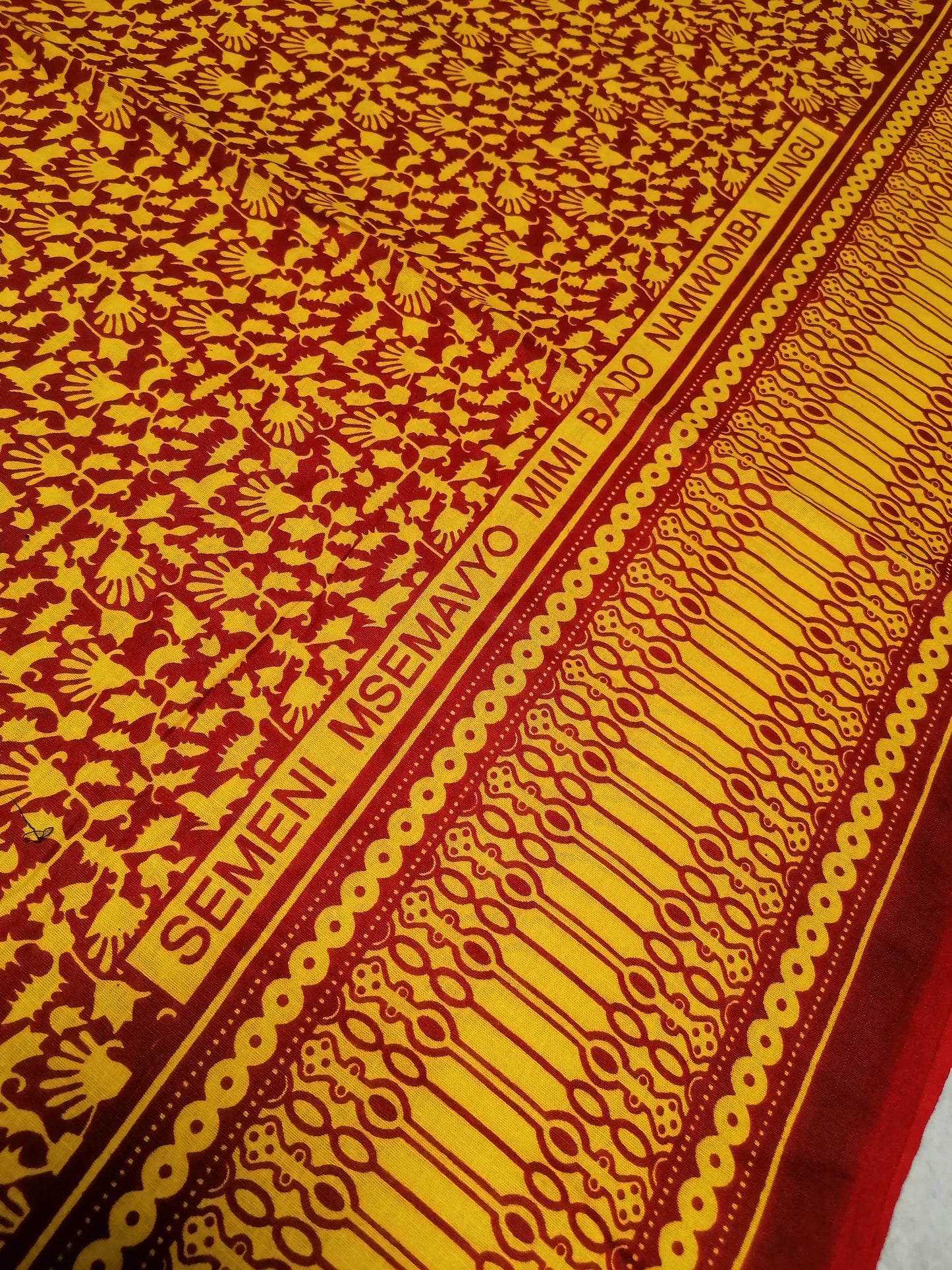 Africká látka měkčí ,Kanga svahilská panel