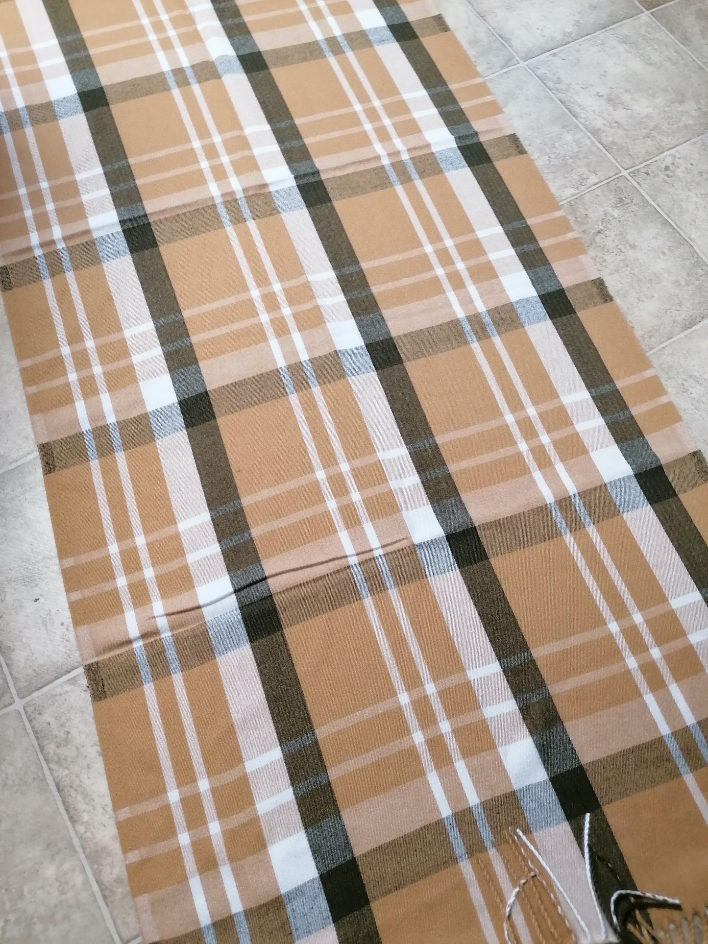 ZIMNÍ PLÉD KAŠMÍROVÝ KÁRO CAMEL