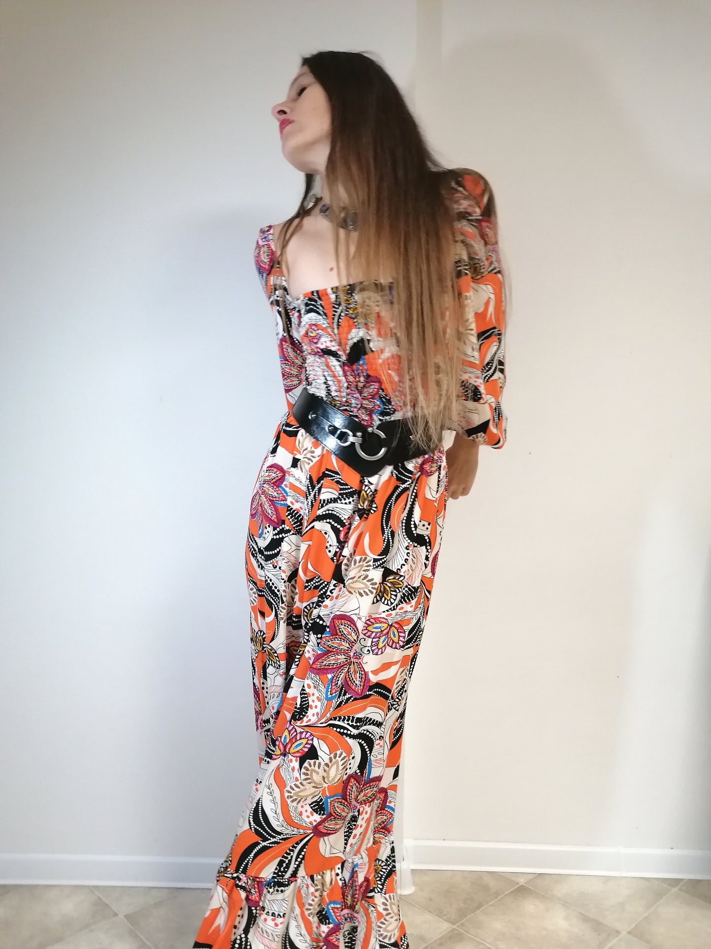 Gypsy style šaty žabičkovaný korzet,velikost 36/38