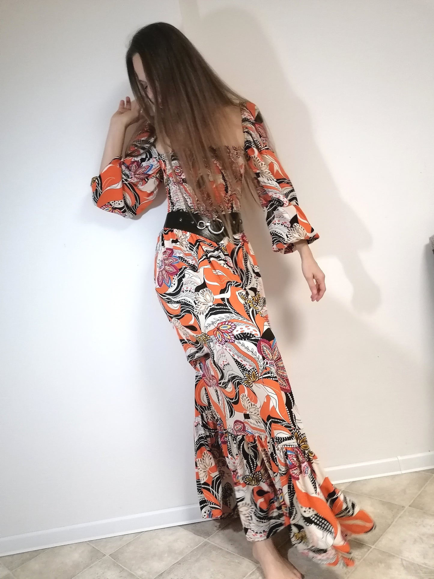 Gypsy style šaty žabičkovaný korzet,velikost 36/38