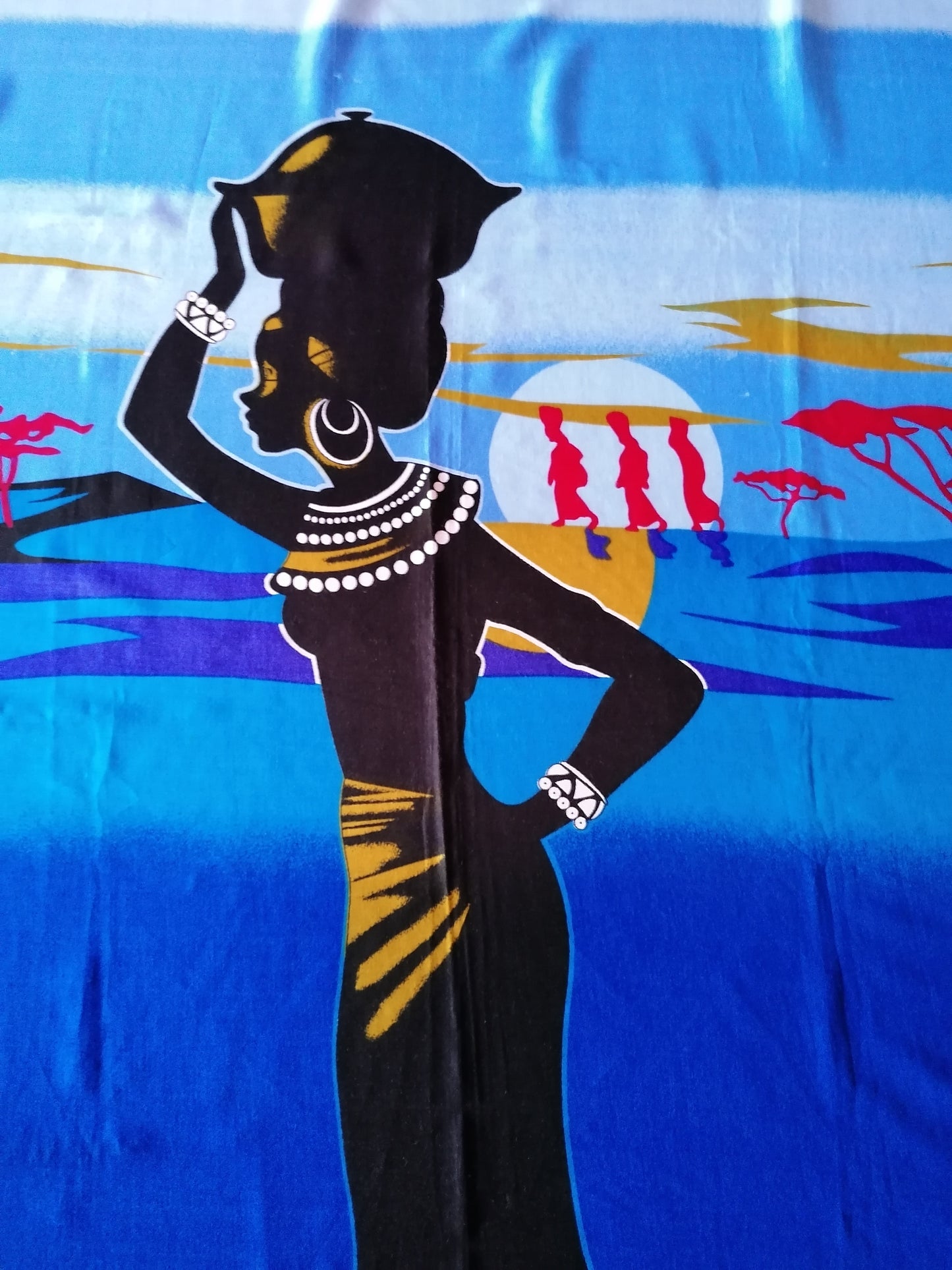 Pareo Mama Africa modré