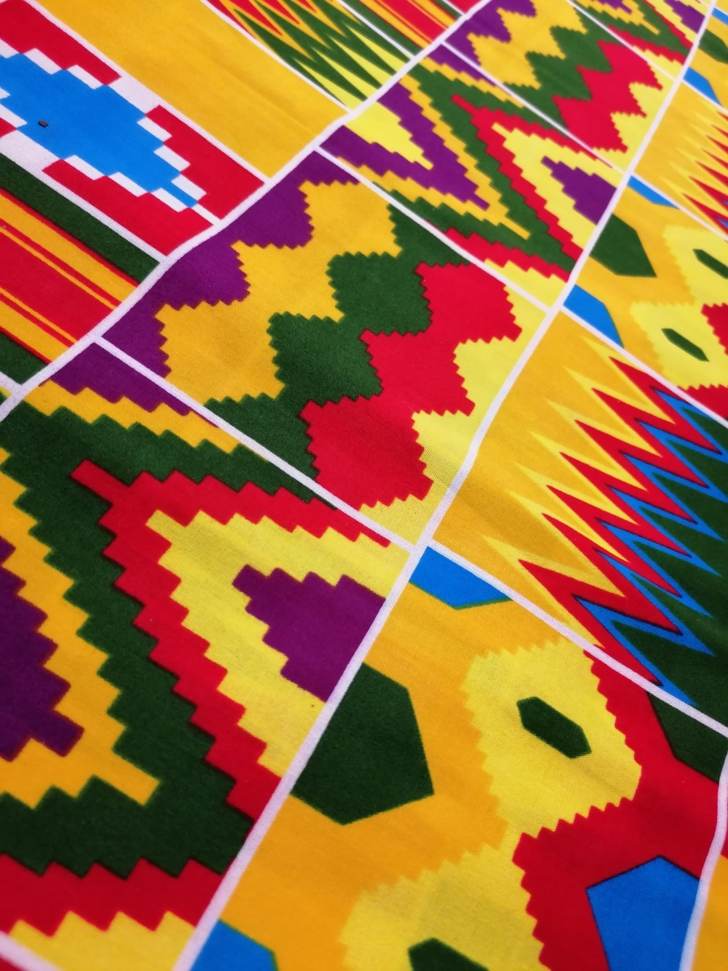 Africká látka měkčí,Kente tisk,z Keni