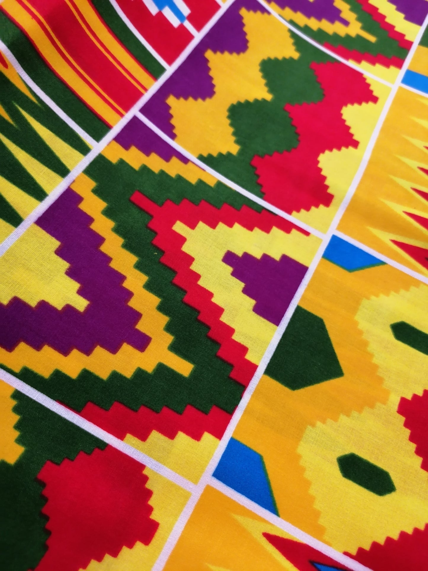 Africká látka měkčí,Kente tisk,z Keni