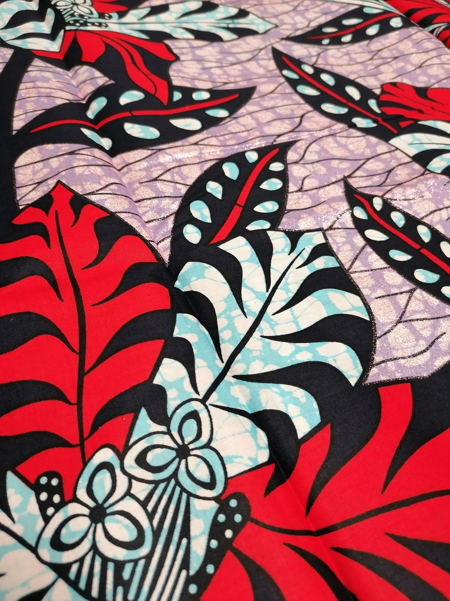 Exlusívní africká látka značková grand super wax glitter