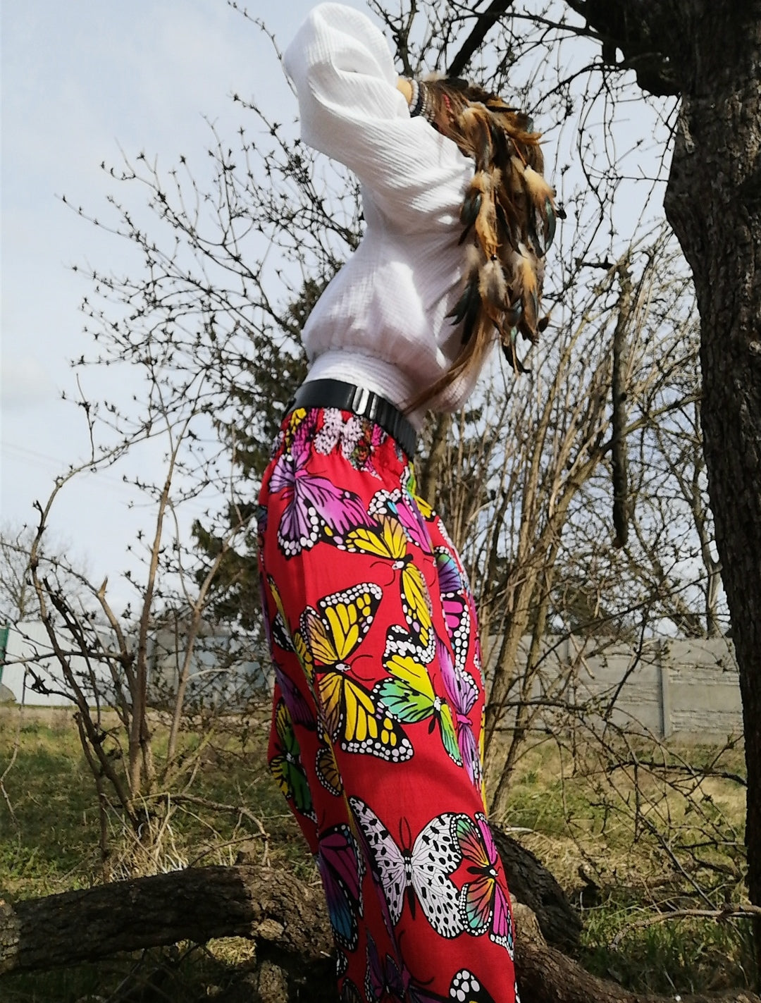 SUKNĚ BUTTERFLY ČERVENÁ