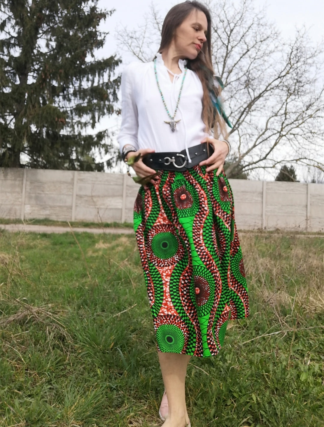 Sukně z měkké africké bavlny