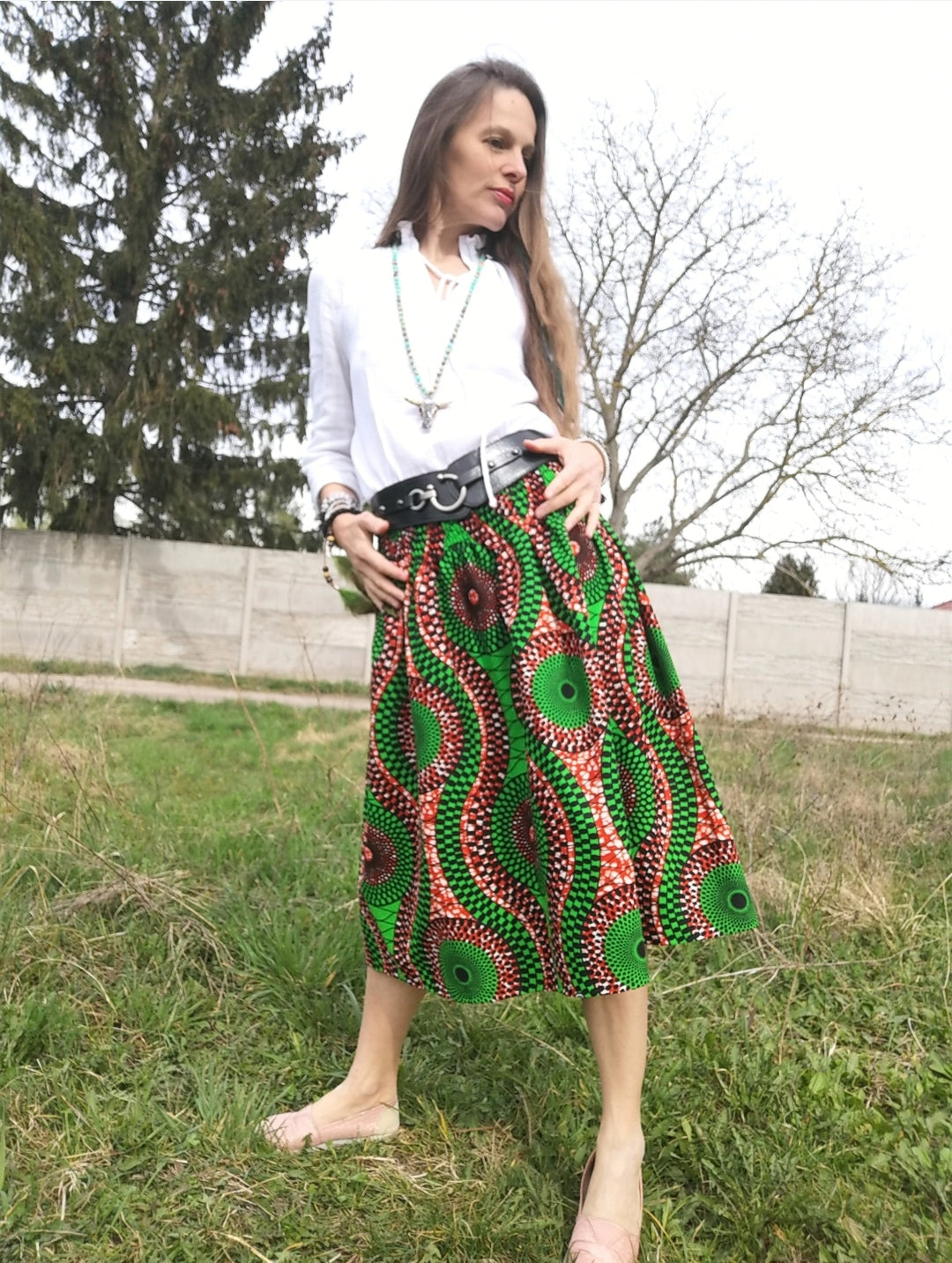 Sukně z měkké africké bavlny