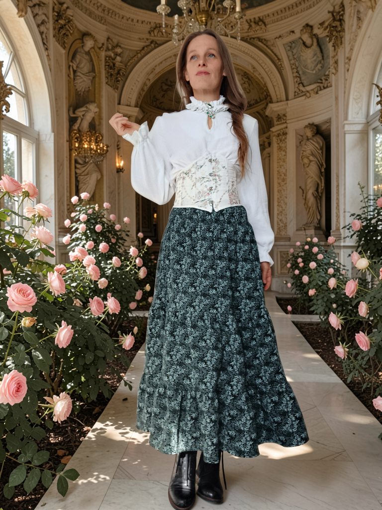 SUKNĚ ELEGANTNÍ KASKÁDOVITÁ MIDI 85 CM