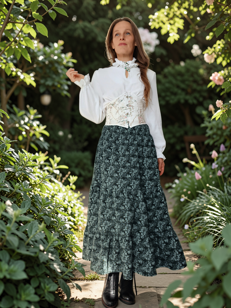 SUKNĚ ELEGANTNÍ KASKÁDOVITÁ MIDI 85 CM