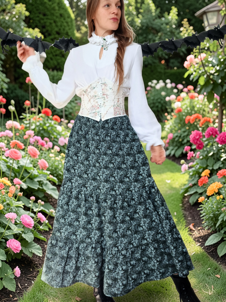 SUKNĚ ELEGANTNÍ KASKÁDOVITÁ MIDI 85 CM