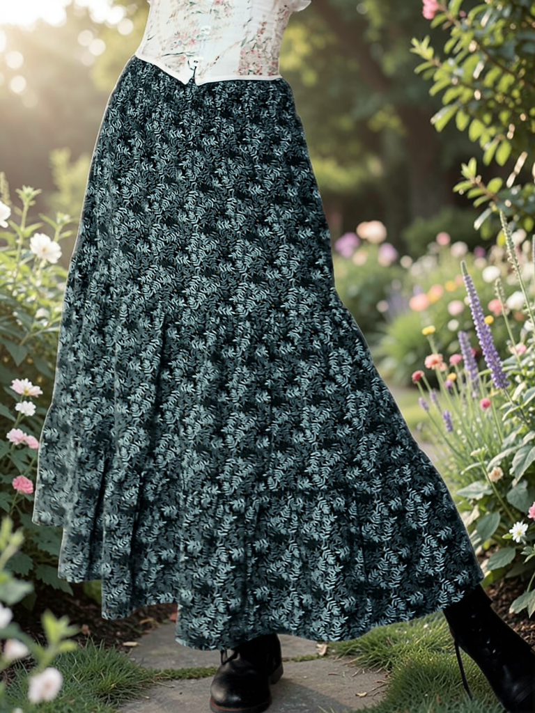 SUKNĚ ELEGANTNÍ KASKÁDOVITÁ MIDI 85 CM