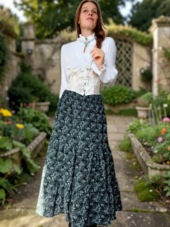 SUKNĚ ELEGANTNÍ KASKÁDOVITÁ MIDI 85 CM