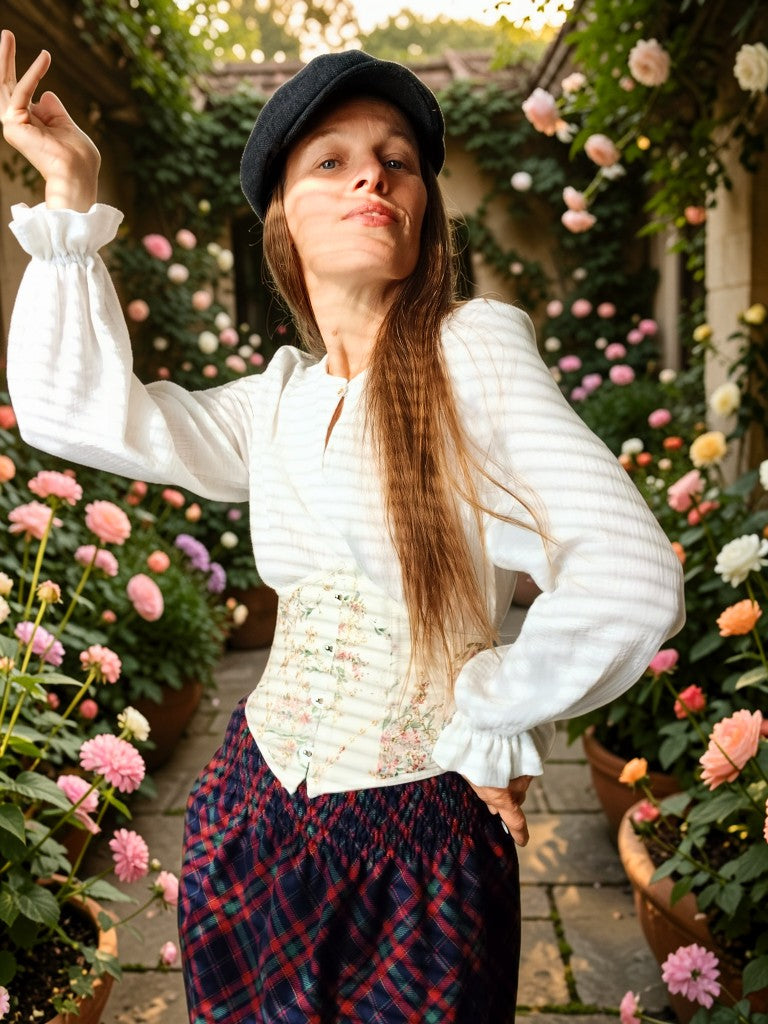 Dech anděla -  jemná bílá halenka z čistého mušelínu