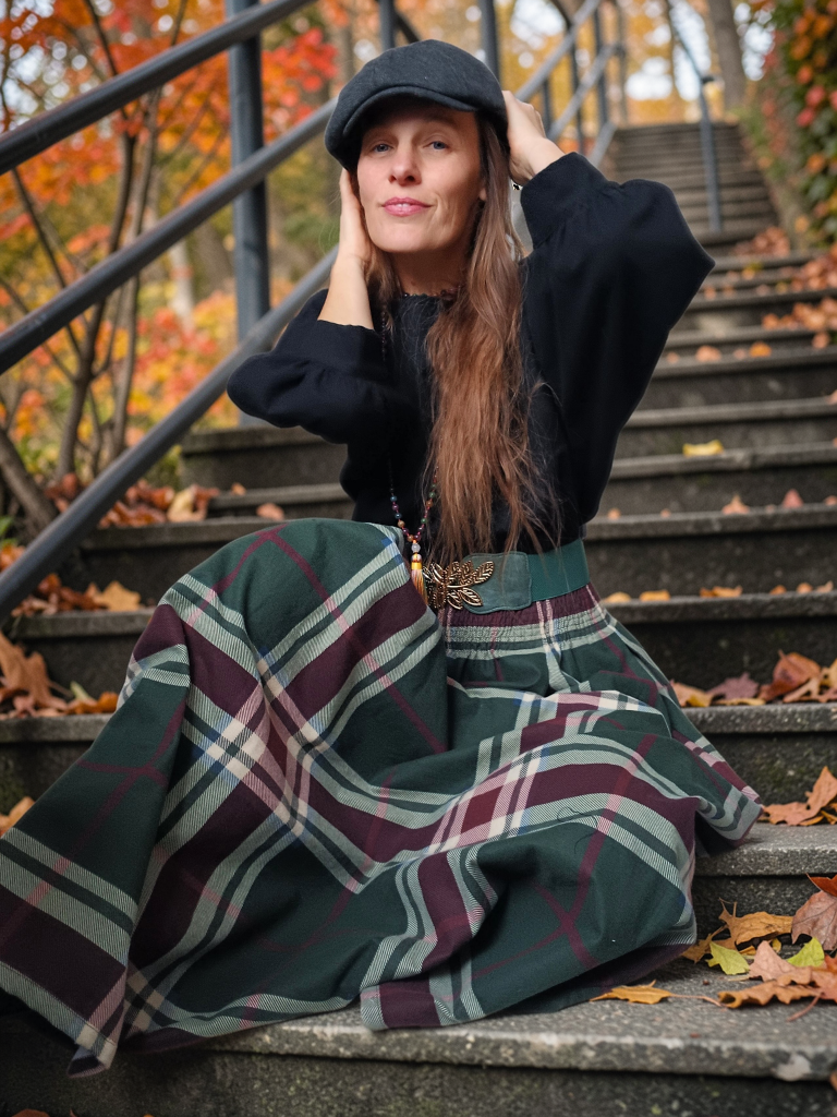 Tajemná elegance-hřejivá flanelová halenka pro silnou ženu