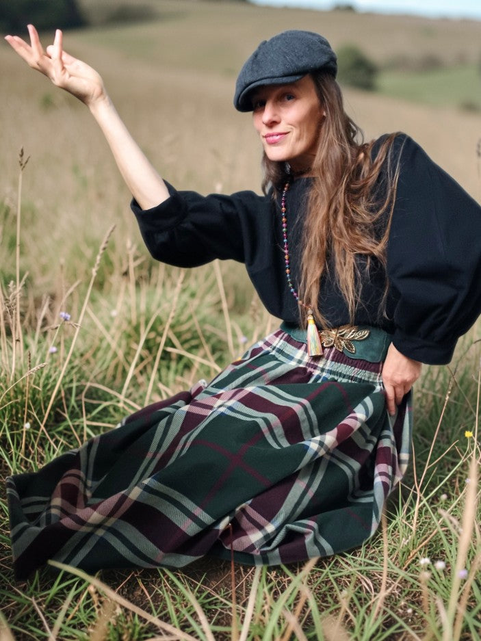 Tajemná elegance-hřejivá flanelová halenka pro silnou ženu