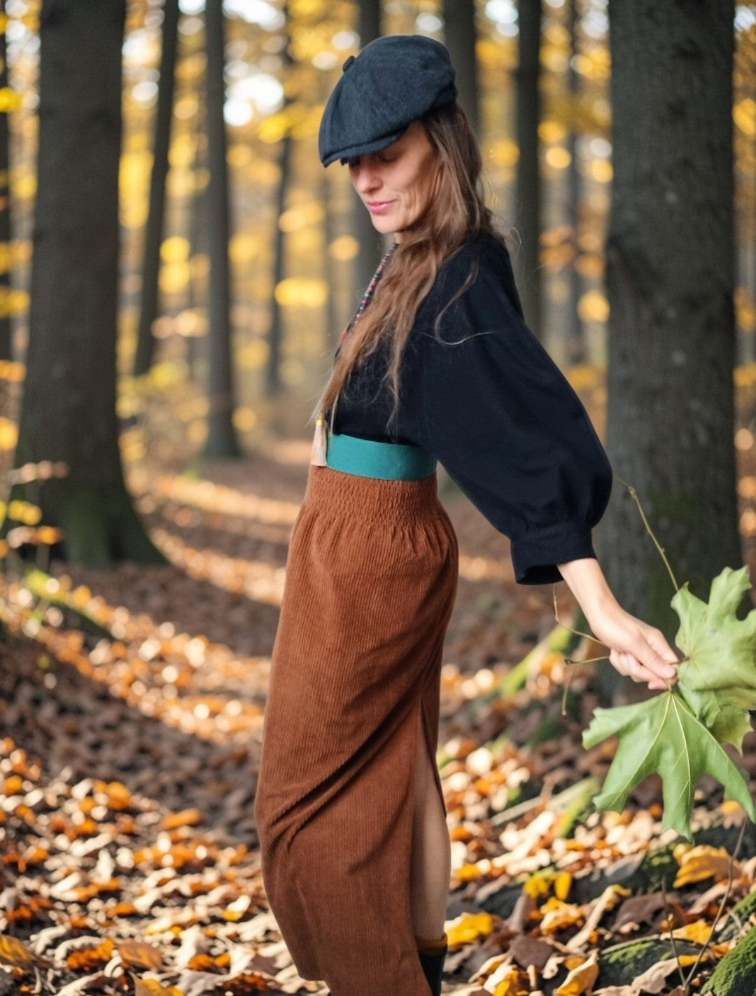 Tajemná elegance-hřejivá flanelová halenka pro silnou ženu