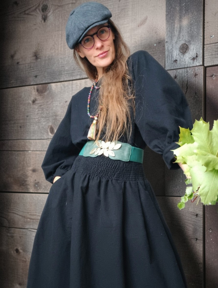 Tajemná elegance-hřejivá flanelová halenka pro silnou ženu