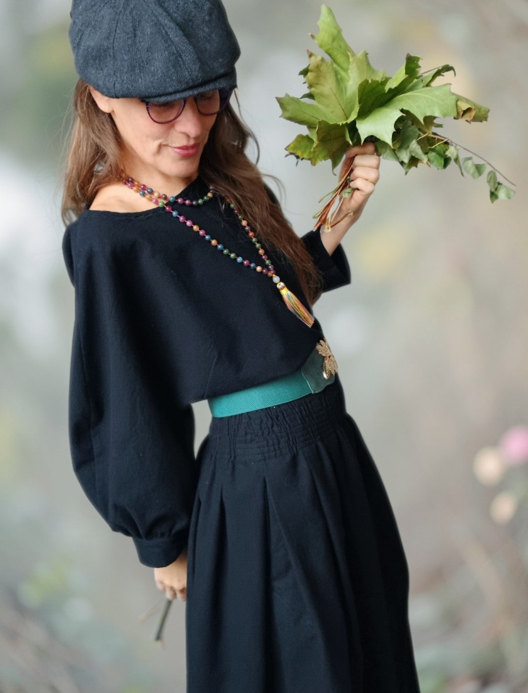 Tajemná elegance-hřejivá flanelová halenka pro silnou ženu