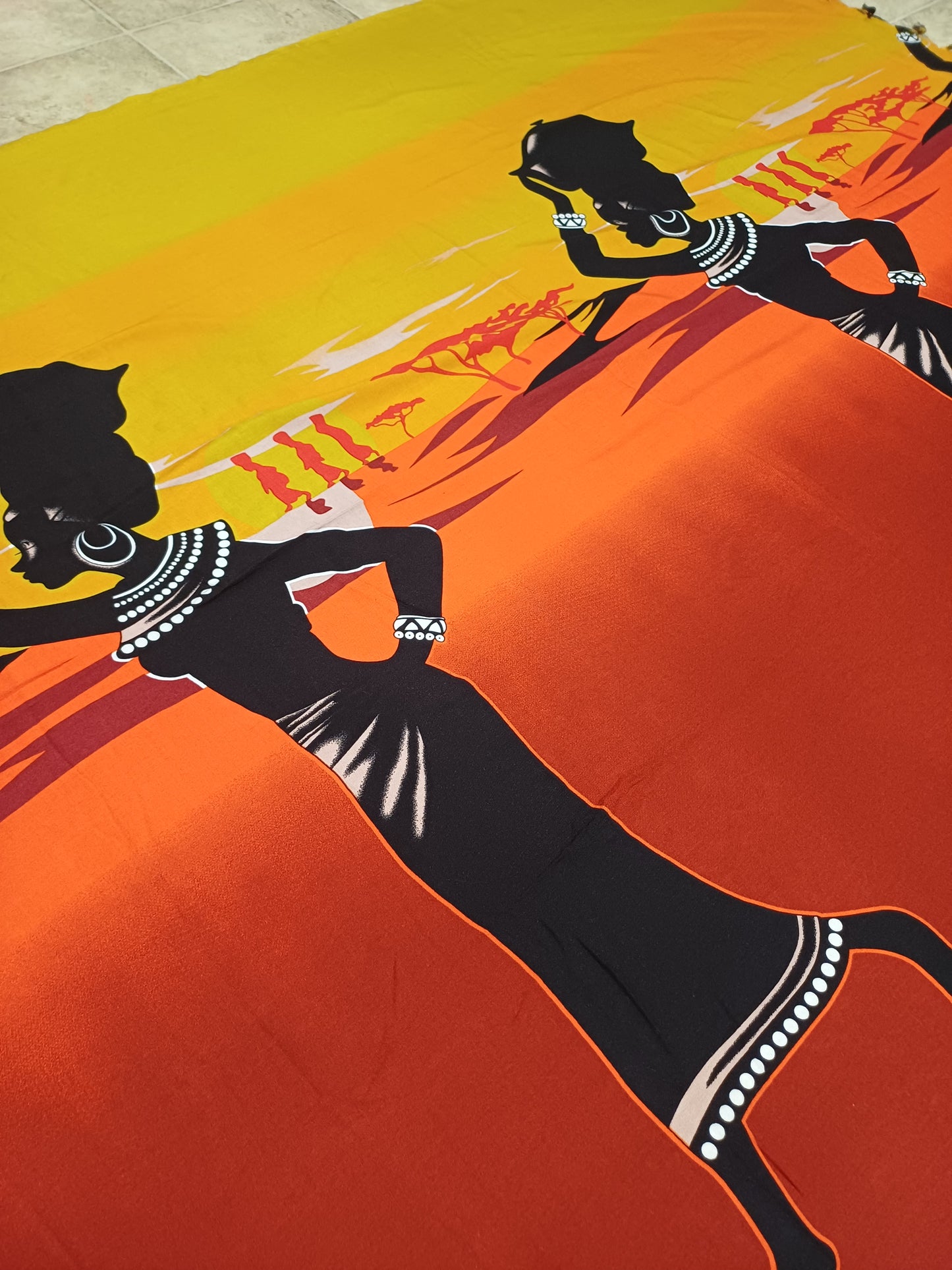 Africké pareo/sarong/přivezeno z Ugandy