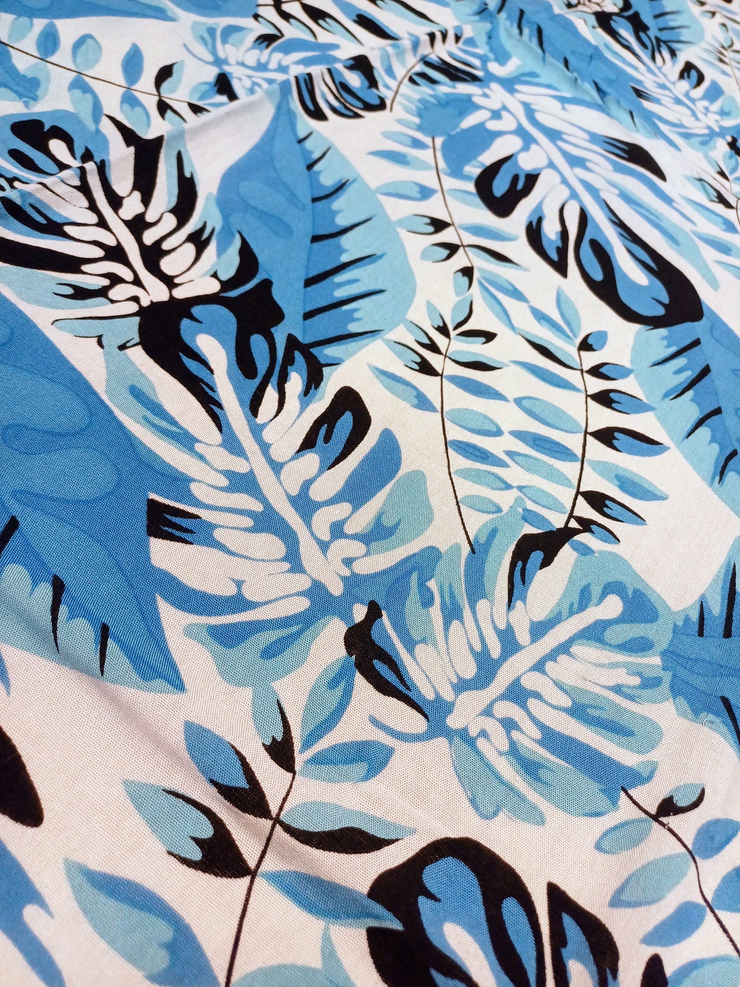 Pareo /sarong/ tropické listy modré