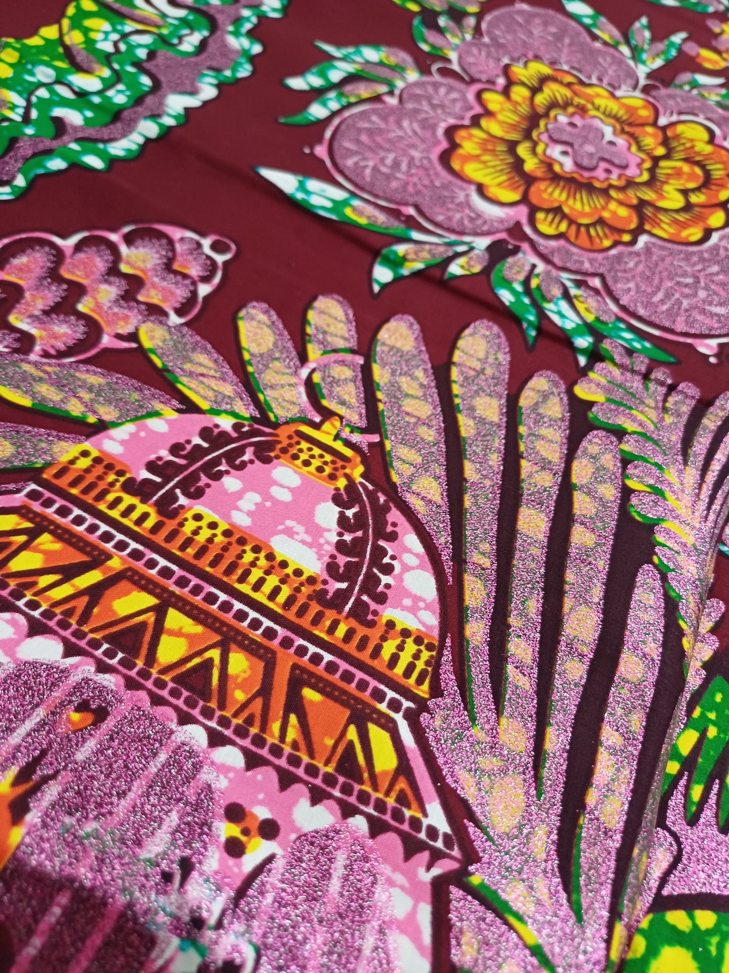 EXLUSÍVNÍ AFRICKÁ LÁTKA S GLITERS