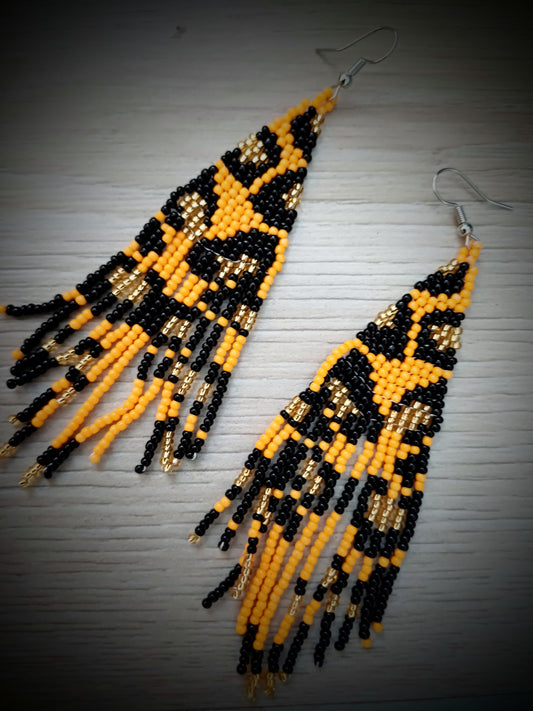 Korálkové naušnice boho