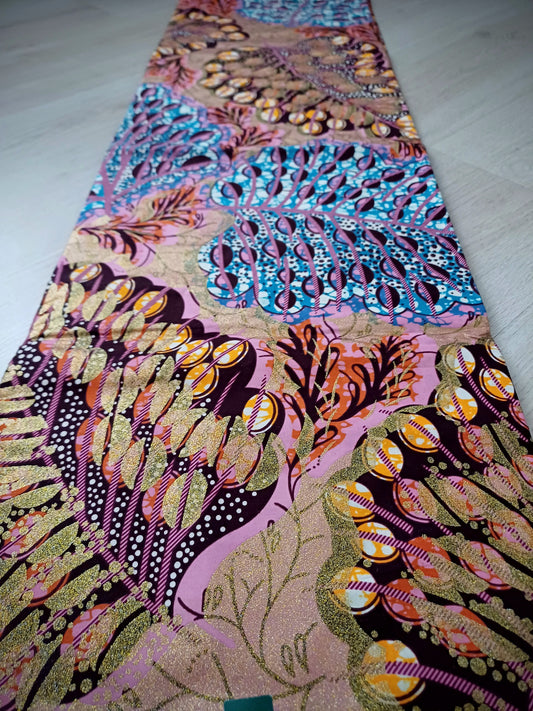 EXLUSÍVNÍ AFRICKÁ LÁTKA S GLITTERS TISKEM